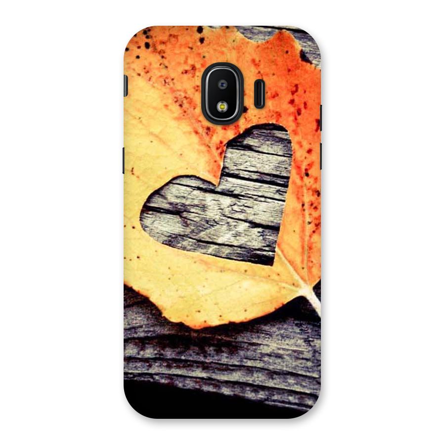 Wood Heart Leaf Back Case for Galaxy J2 Pro 2018