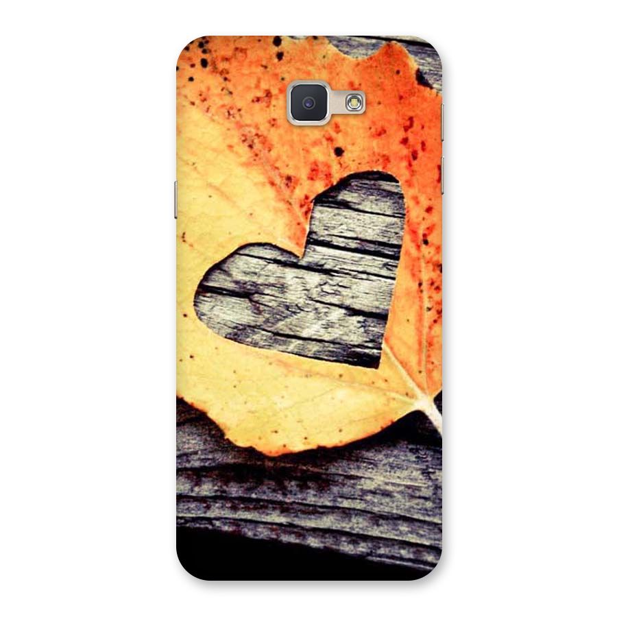 Wood Heart Leaf Back Case for Galaxy J5 Prime