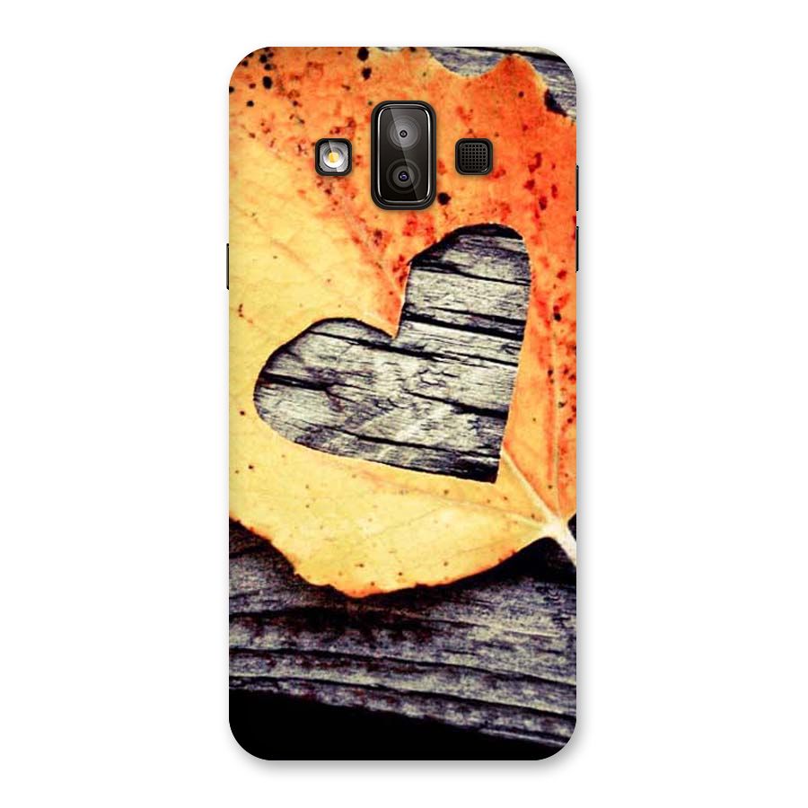 Wood Heart Leaf Back Case for Galaxy J7 Duo