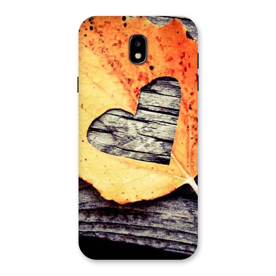 Wood Heart Leaf Back Case for Galaxy J7 Pro