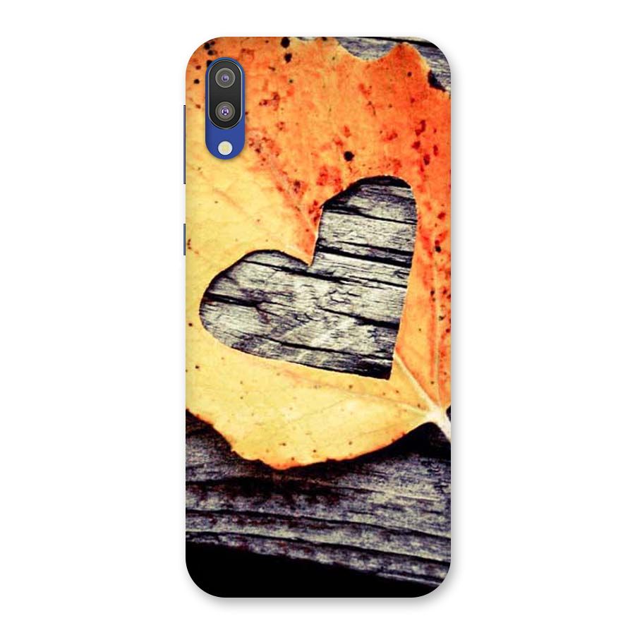 Wood Heart Leaf Back Case for Galaxy M10