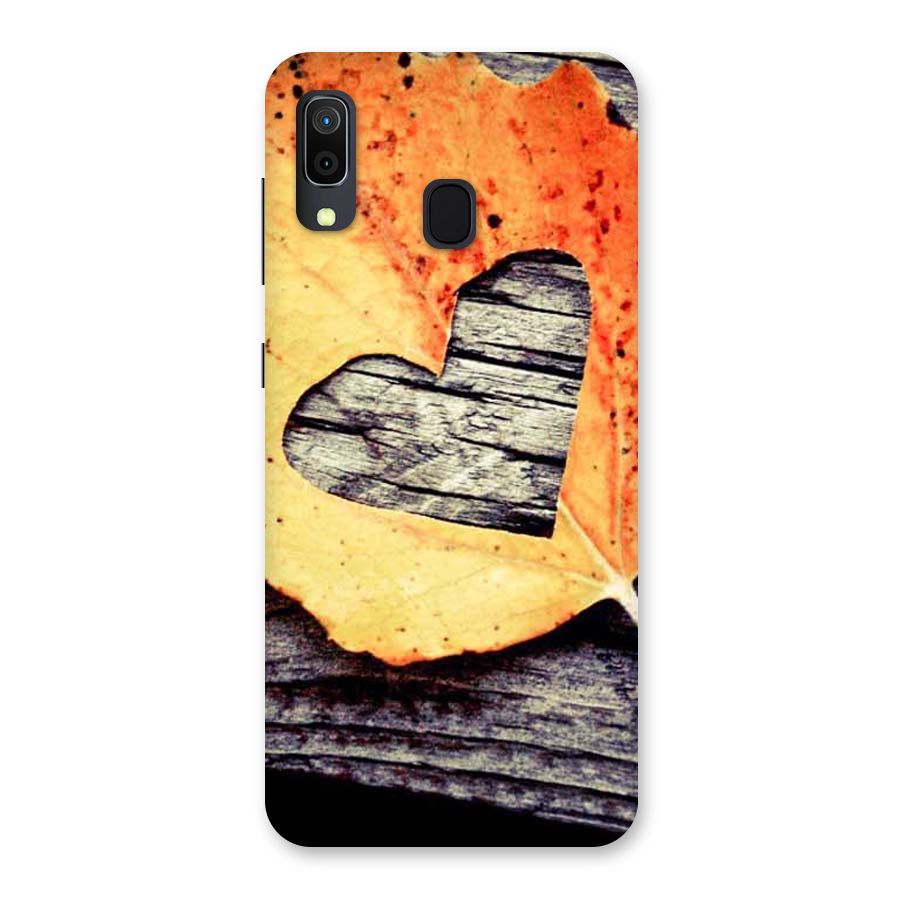 Wood Heart Leaf Back Case for Galaxy M10s
