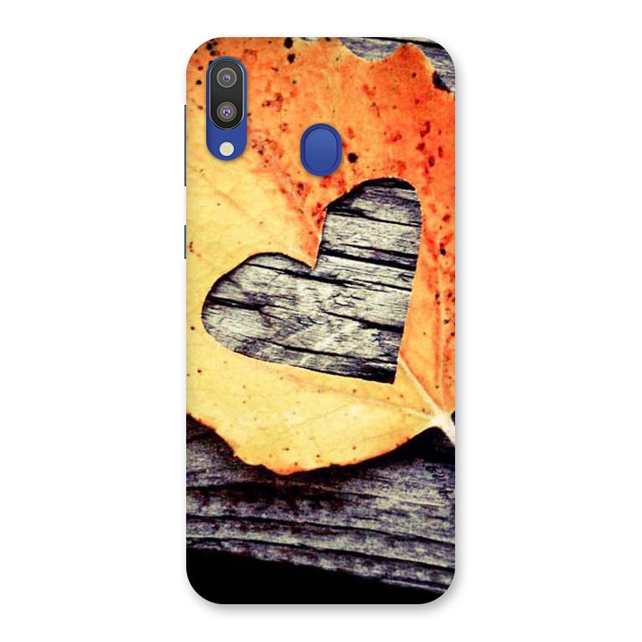 Wood Heart Leaf Back Case for Galaxy M20