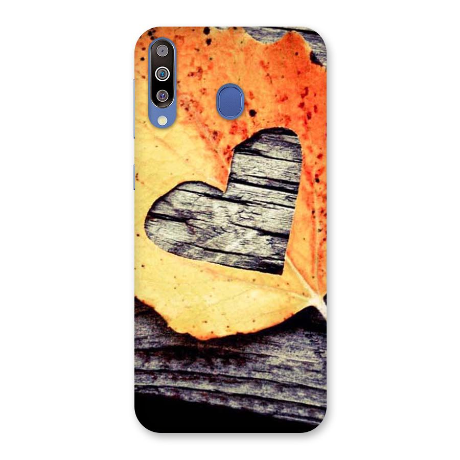 Wood Heart Leaf Back Case for Galaxy M30