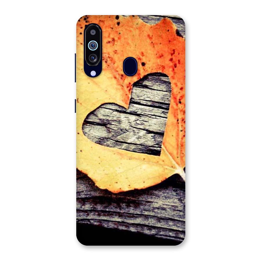 Wood Heart Leaf Back Case for Galaxy M40