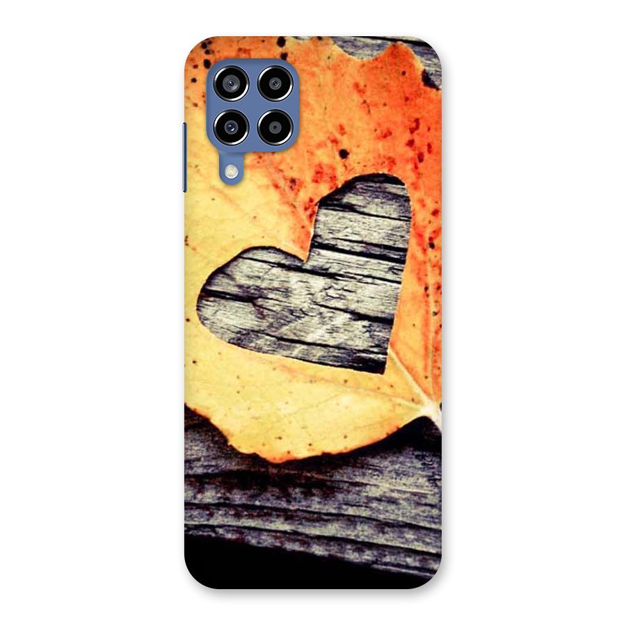 Wood Heart Leaf Back Case for Galaxy M53 5G