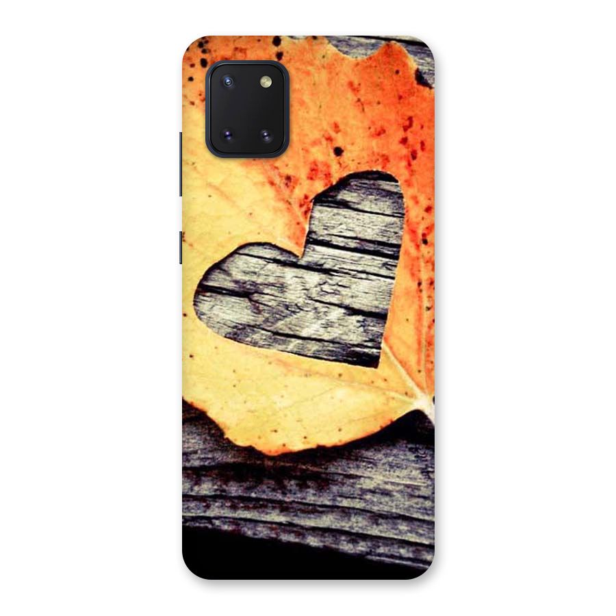 Wood Heart Leaf Back Case for Galaxy Note 10 Lite