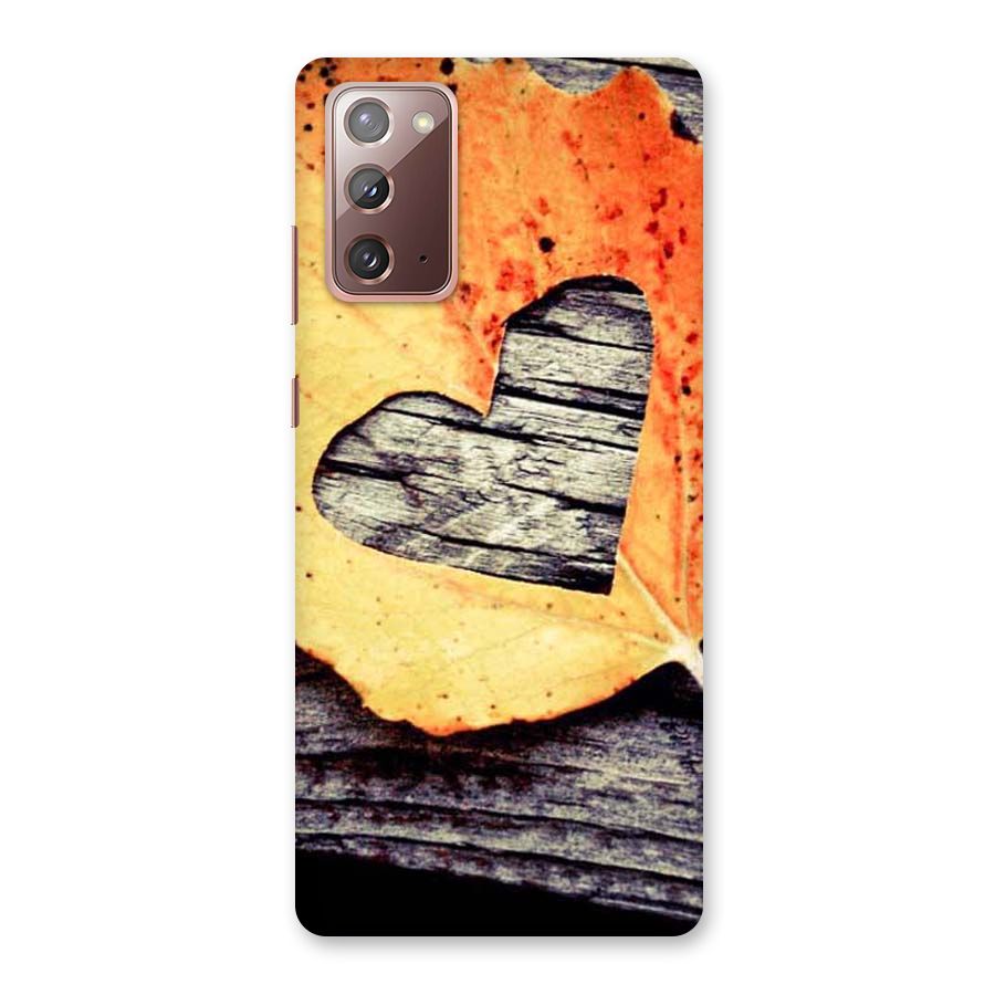 Wood Heart Leaf Back Case for Galaxy Note 20