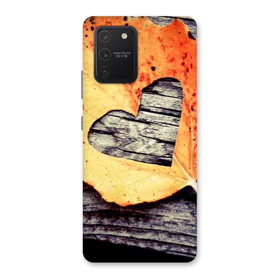 Wood Heart Leaf Back Case for Galaxy S10 Lite