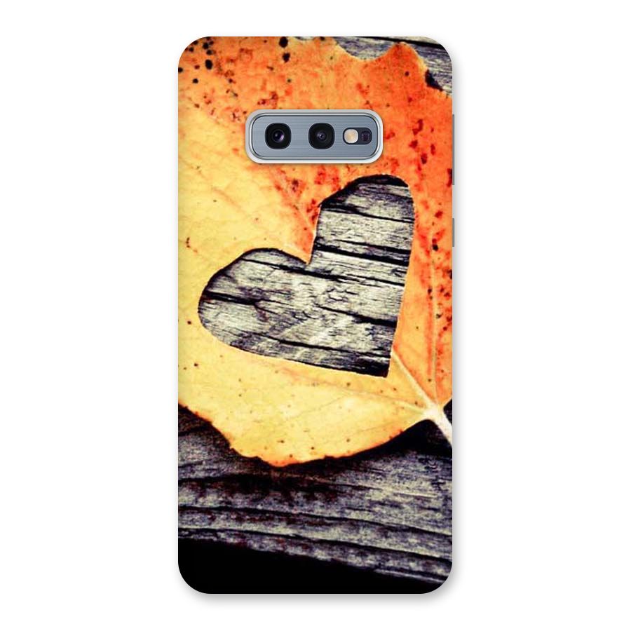 Wood Heart Leaf Back Case for Galaxy S10e