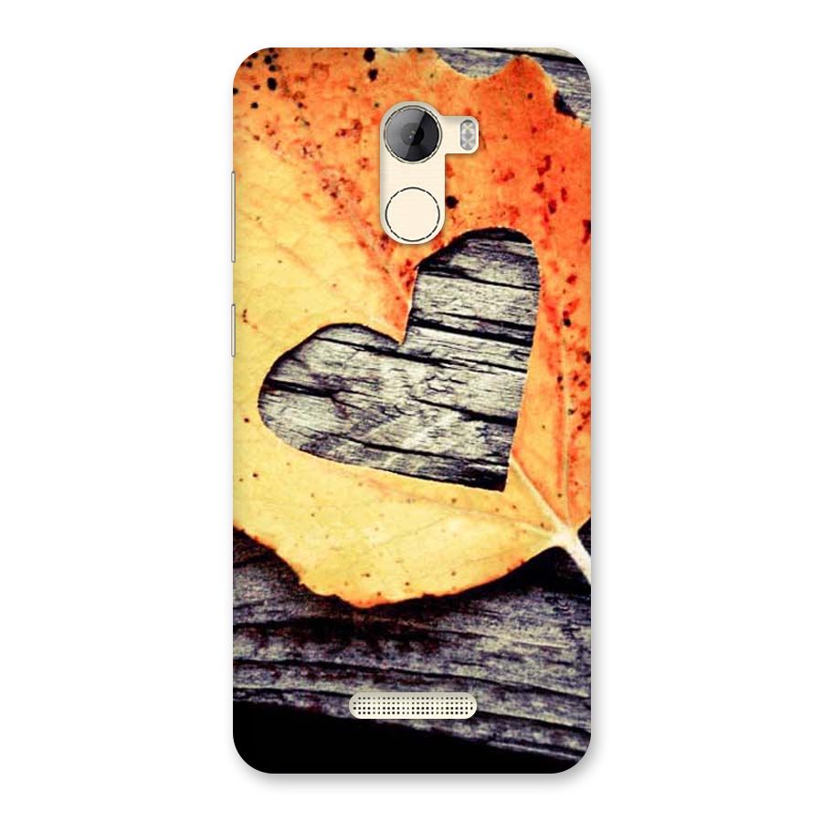 Wood Heart Leaf Back Case for Gionee A1 LIte