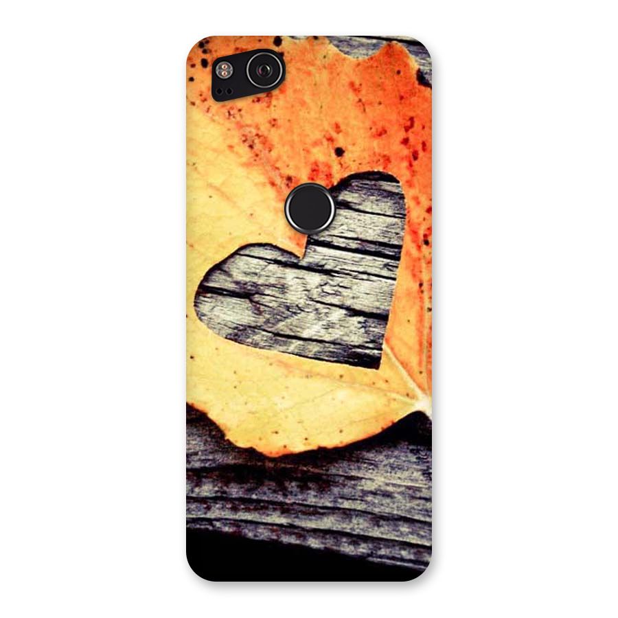 Wood Heart Leaf Back Case for Google Pixel 2
