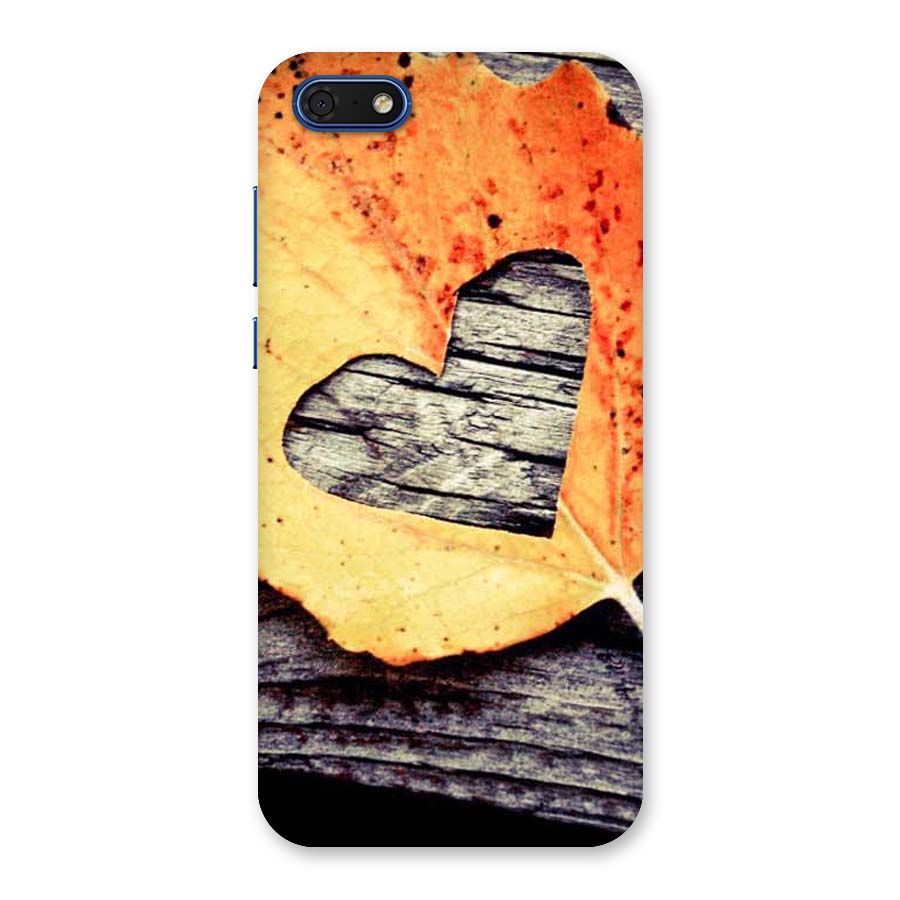 Wood Heart Leaf Back Case for Honor 7s