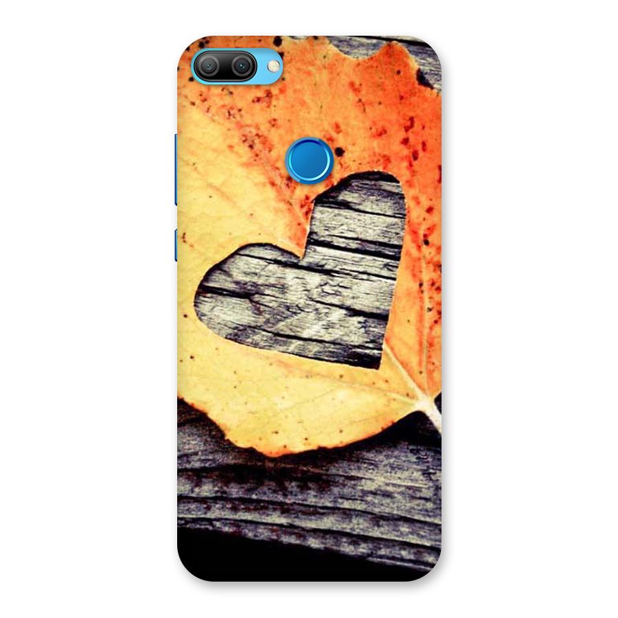 Wood Heart Leaf Back Case for Honor 9N