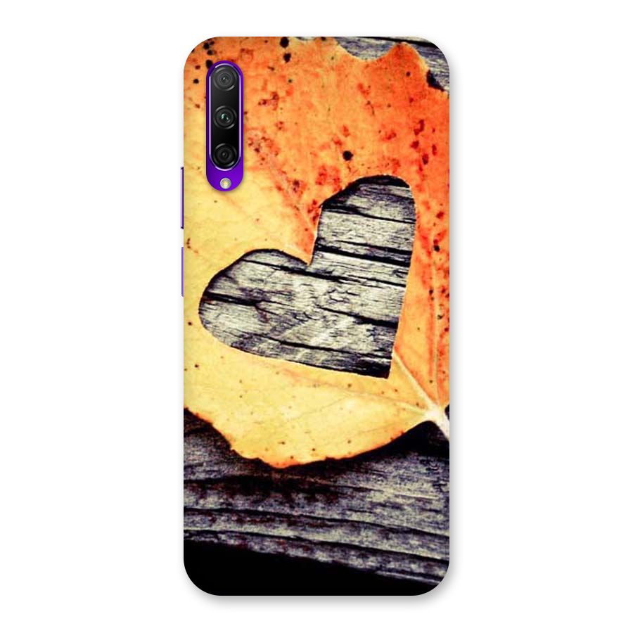 Wood Heart Leaf Back Case for Honor 9X Pro