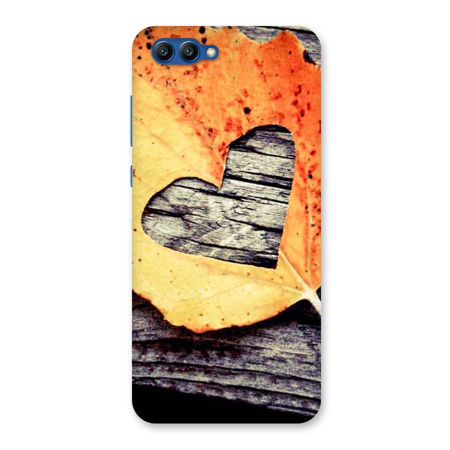 Wood Heart Leaf Back Case for Honor View 10