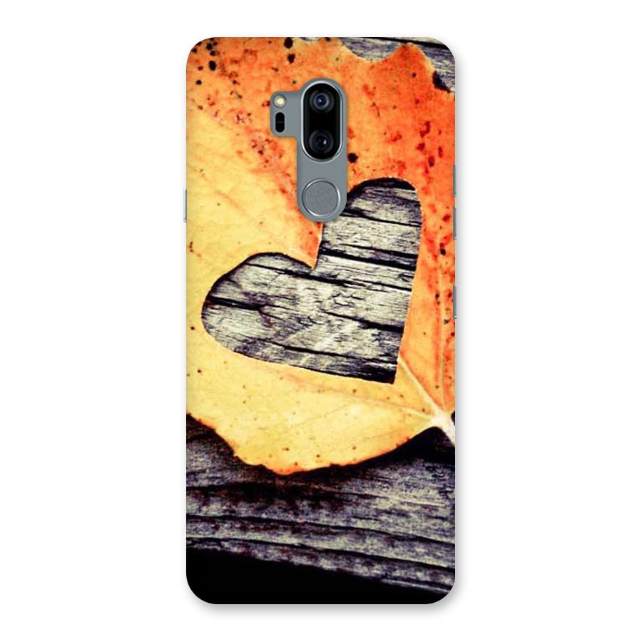 Wood Heart Leaf Back Case for LG G7
