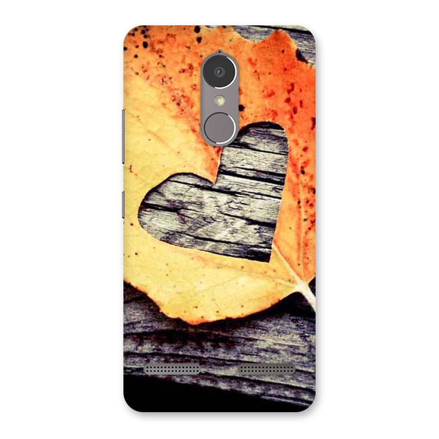 Wood Heart Leaf Back Case for Lenovo K6