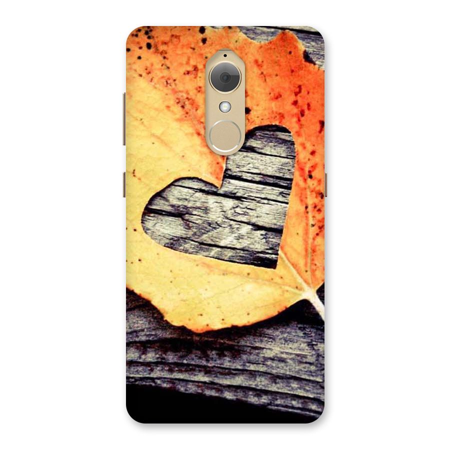 Wood Heart Leaf Back Case for Lenovo K8