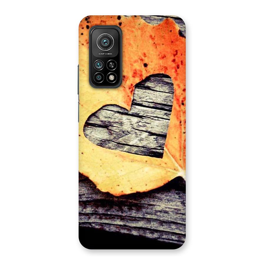 Wood Heart Leaf Back Case for Mi 10T 5G