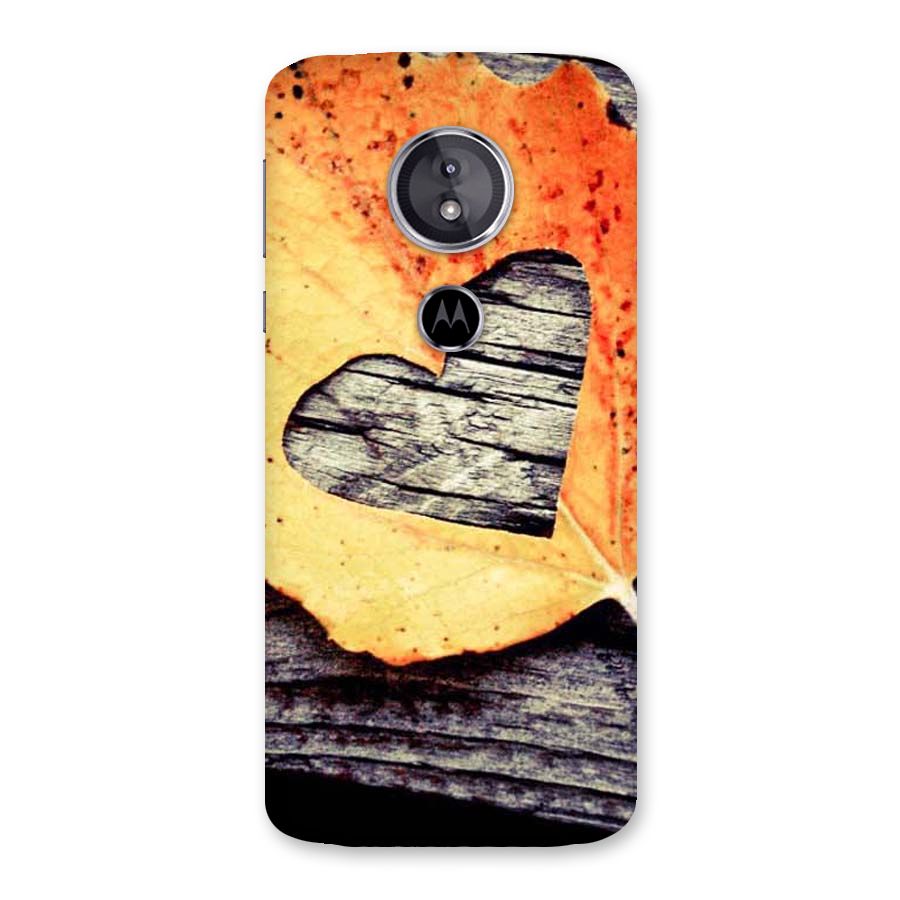 Wood Heart Leaf Back Case for Moto E5