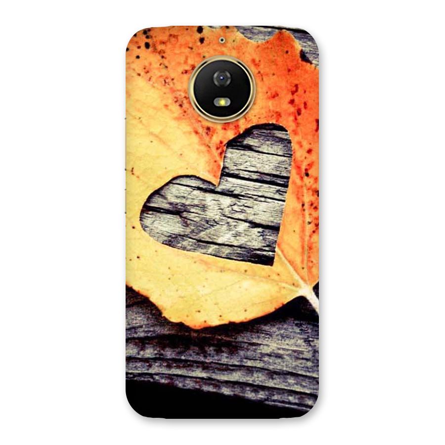 Wood Heart Leaf Back Case for Moto G5s