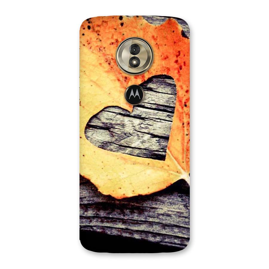 Wood Heart Leaf Back Case for Moto G6 Play
