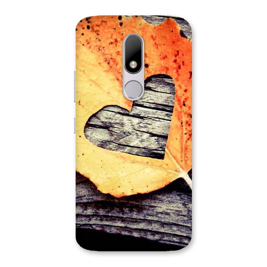 Wood Heart Leaf Back Case for Moto M