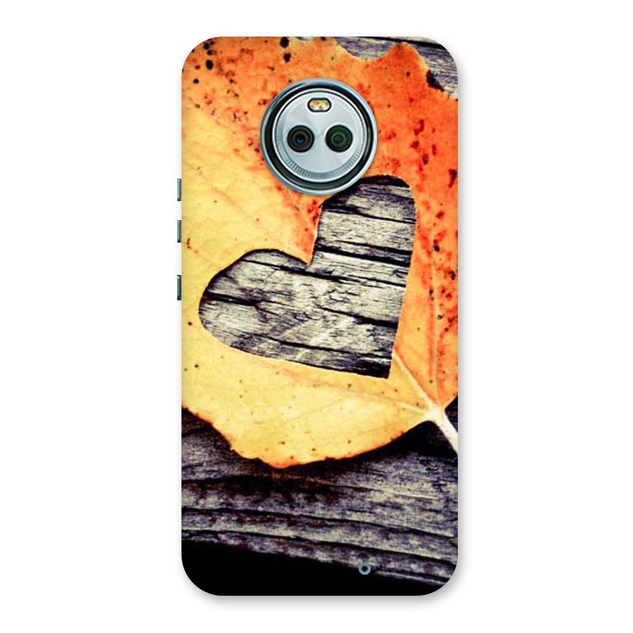 Wood Heart Leaf Back Case for Moto X4