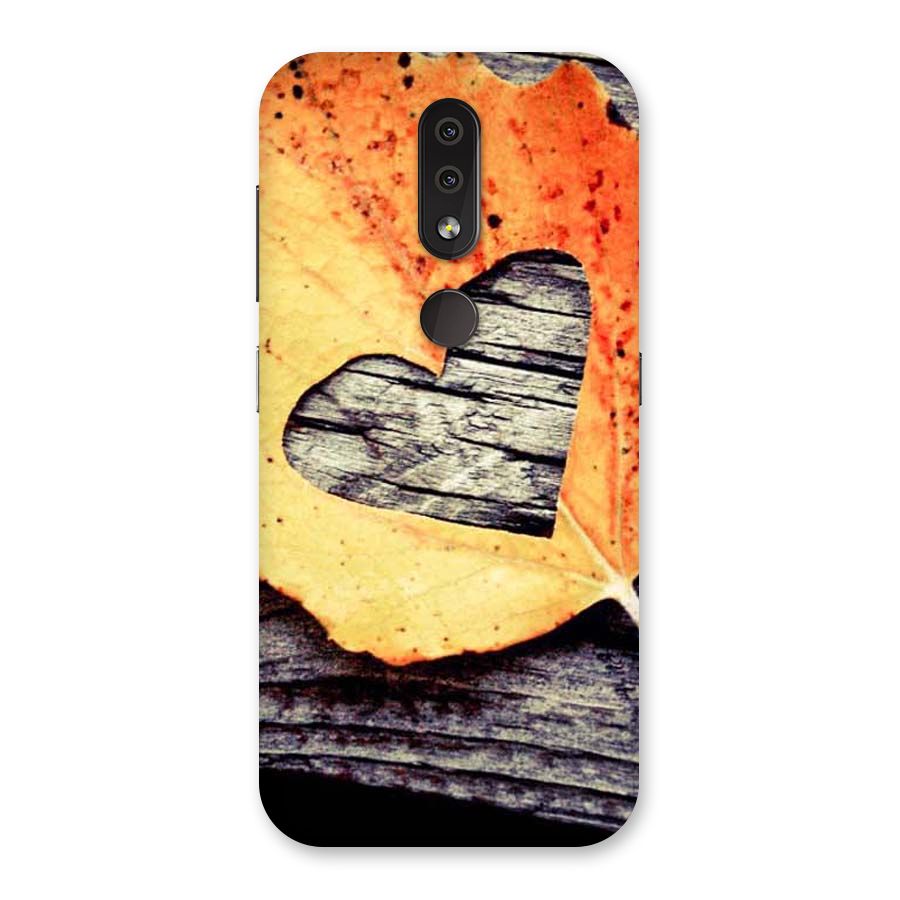 Wood Heart Leaf Back Case for Nokia 4.2