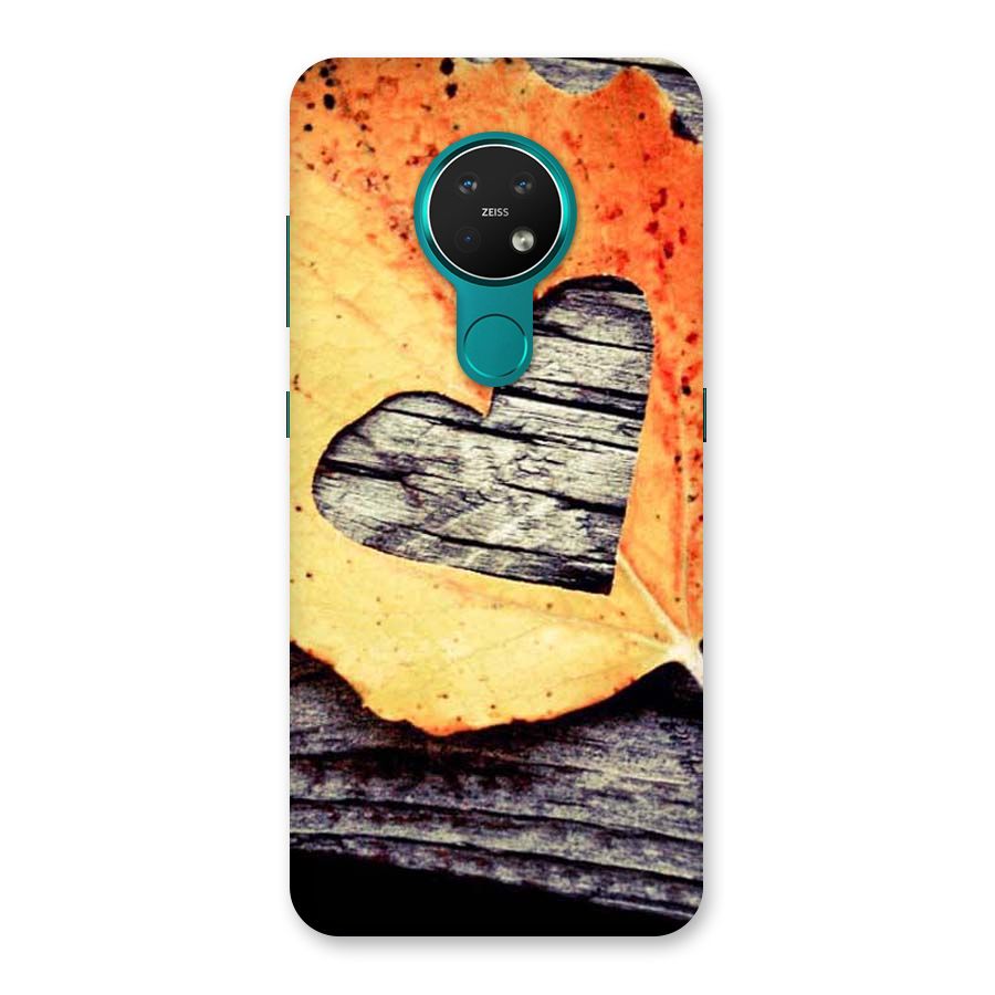 Wood Heart Leaf Back Case for Nokia 7.2