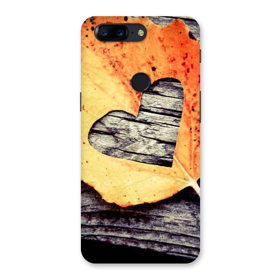 Wood Heart Leaf Back Case for OnePlus 5T