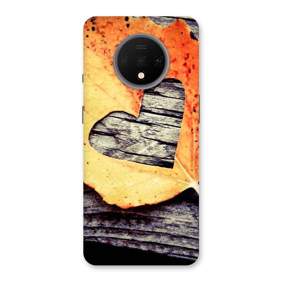 Wood Heart Leaf Back Case for OnePlus 7T