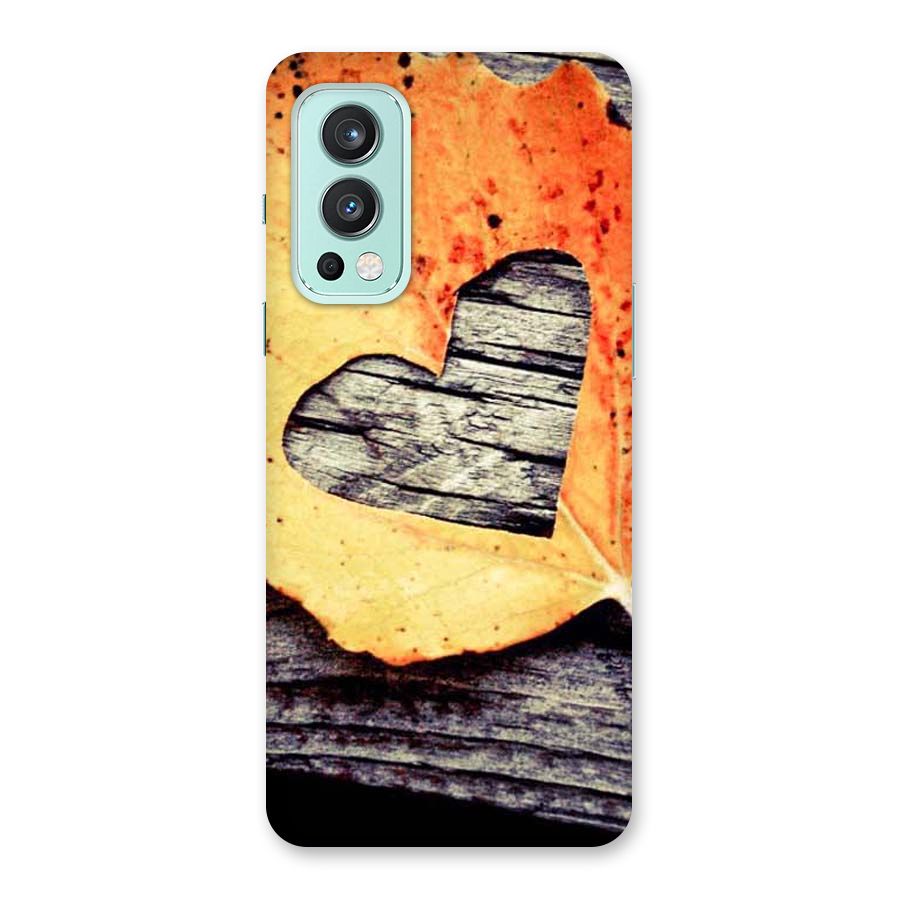 Wood Heart Leaf Back Case for OnePlus Nord 2 5G