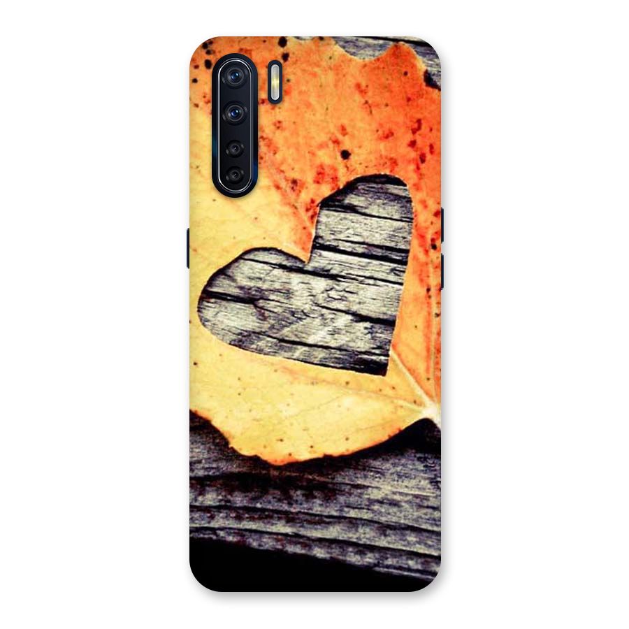 Wood Heart Leaf Back Case for Oppo F15