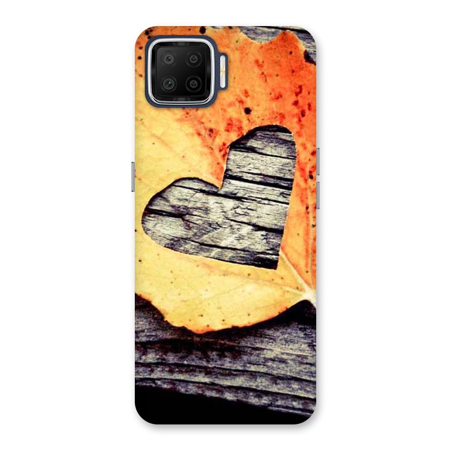 Wood Heart Leaf Back Case for Oppo F17