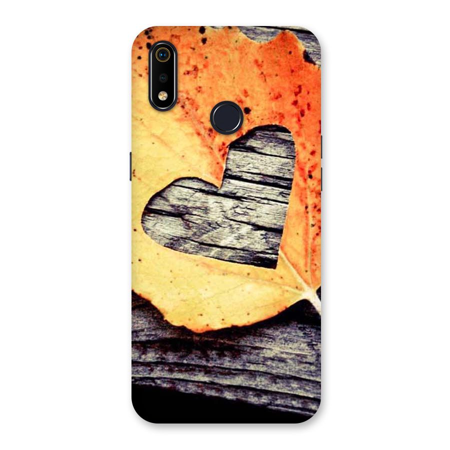 Wood Heart Leaf Back Case for Realme 3i