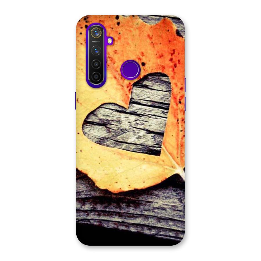 Wood Heart Leaf Back Case for Realme 5 Pro