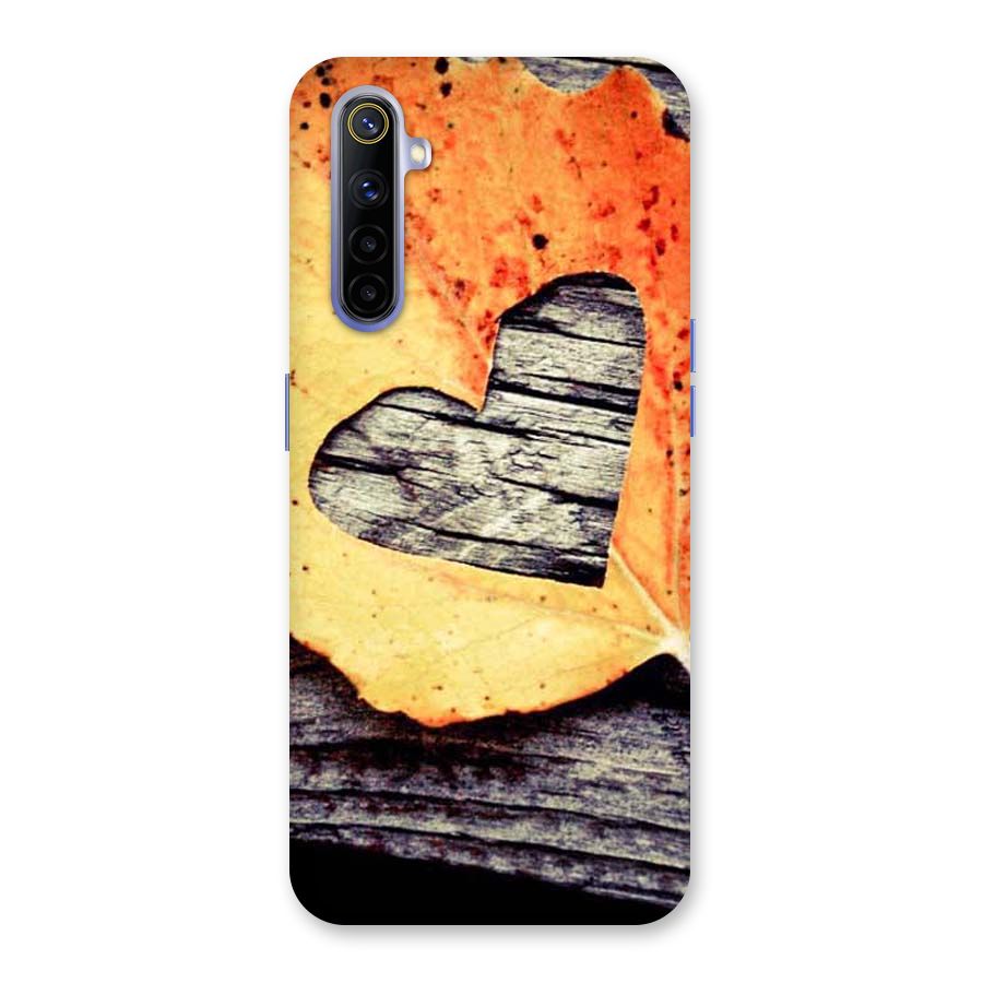 Wood Heart Leaf Back Case for Realme 6i