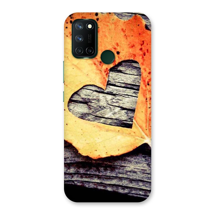 Wood Heart Leaf Back Case for Realme 7i