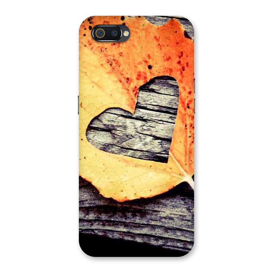 Wood Heart Leaf Back Case for Realme C2