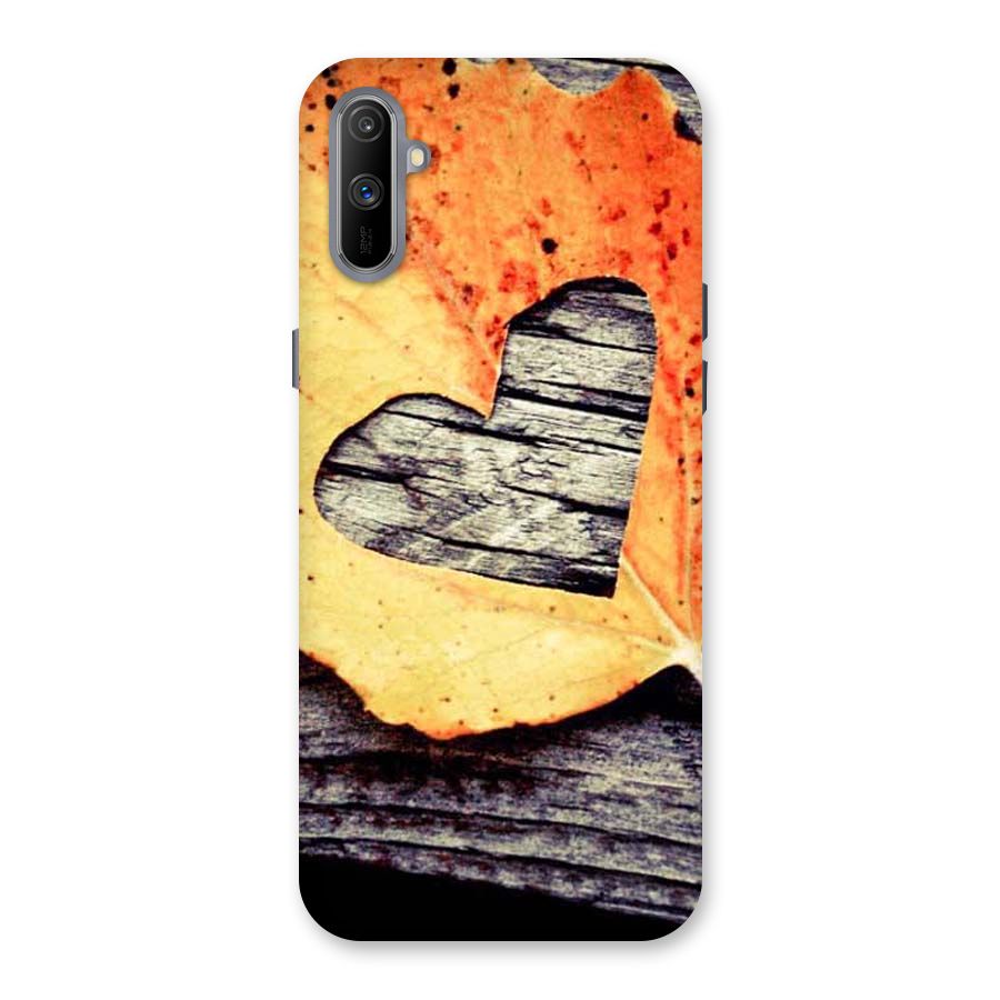 Wood Heart Leaf Back Case for Realme C3