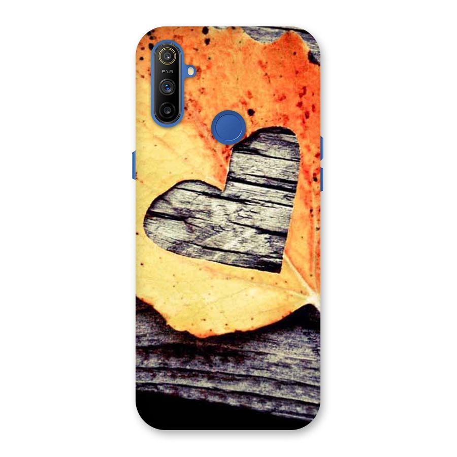 Wood Heart Leaf Back Case for Realme Narzo 10A
