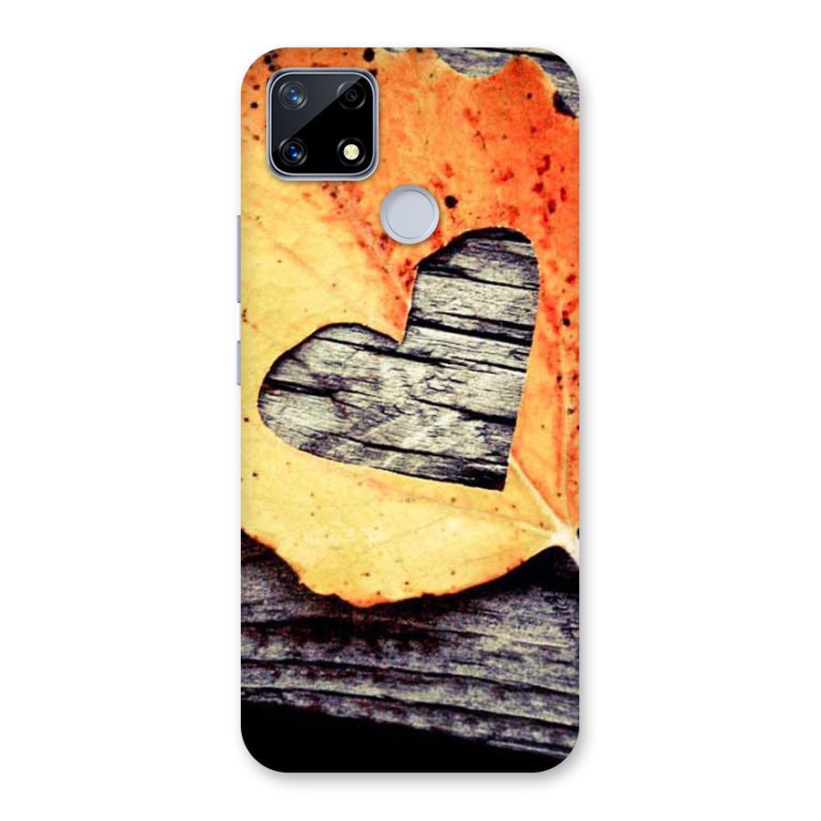 Wood Heart Leaf Back Case for Realme Narzo 20