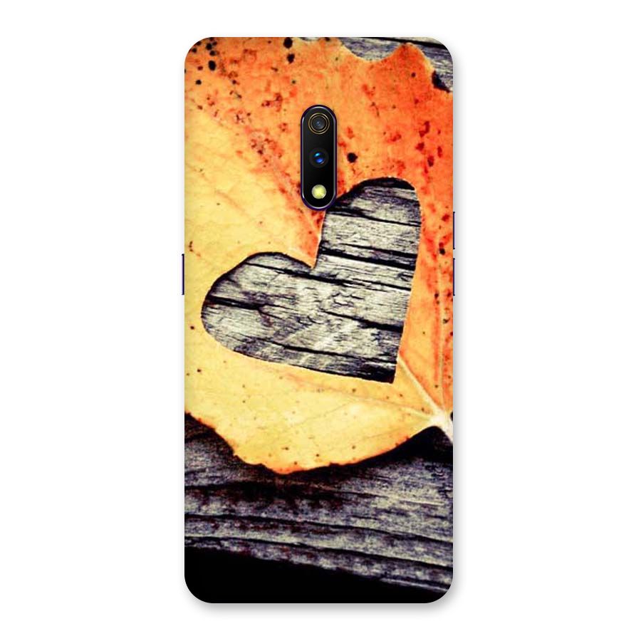 Wood Heart Leaf Back Case for Realme X