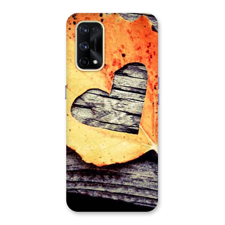 Wood Heart Leaf Glass Back Case for Realme X7 Pro