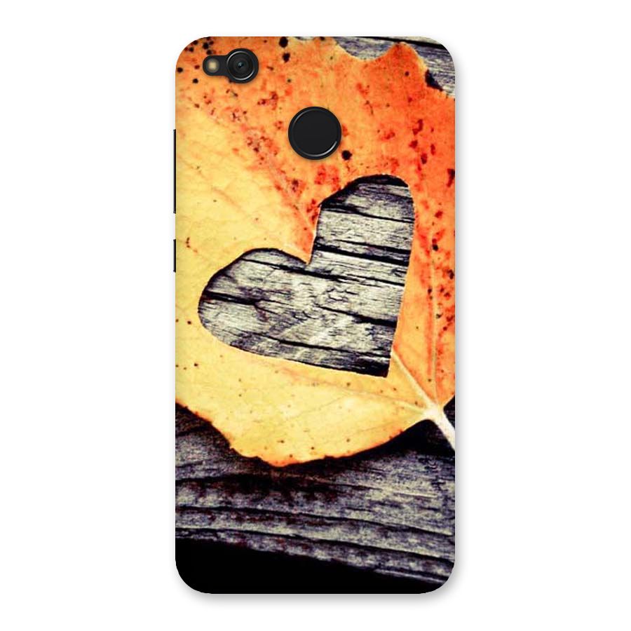Wood Heart Leaf Back Case for Redmi 4