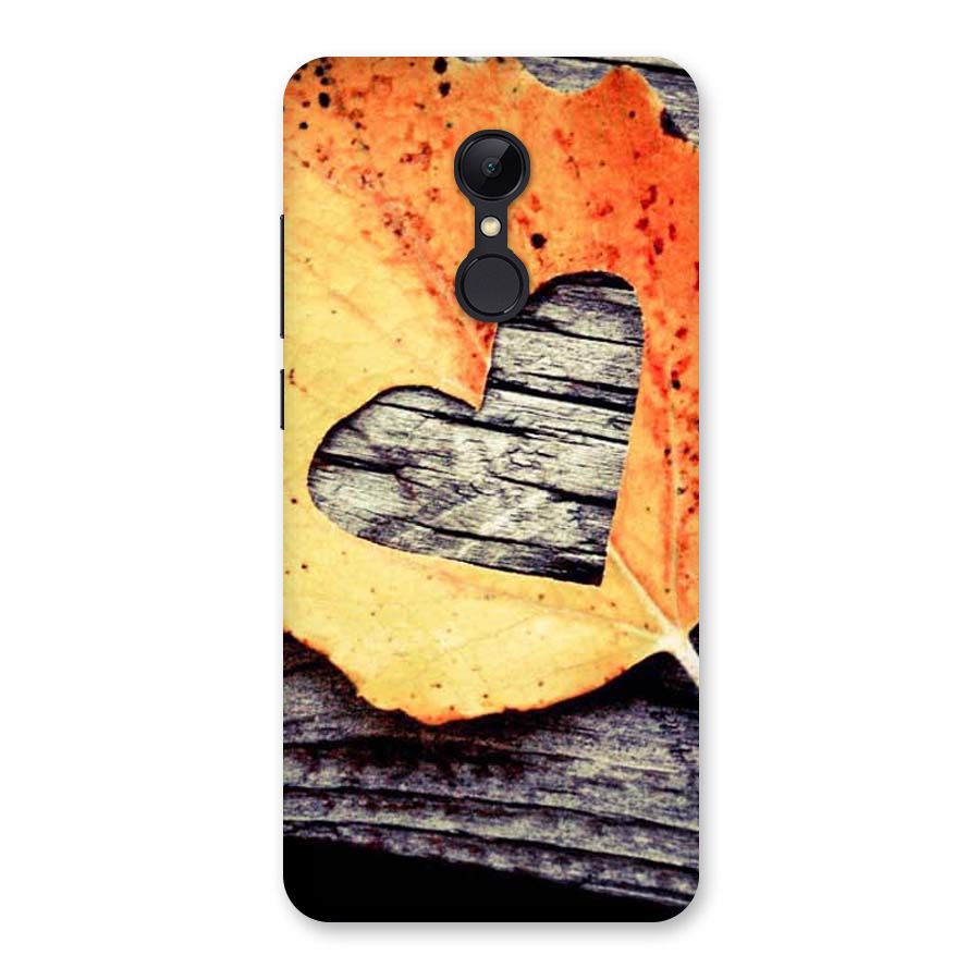 Wood Heart Leaf Back Case for Redmi 5