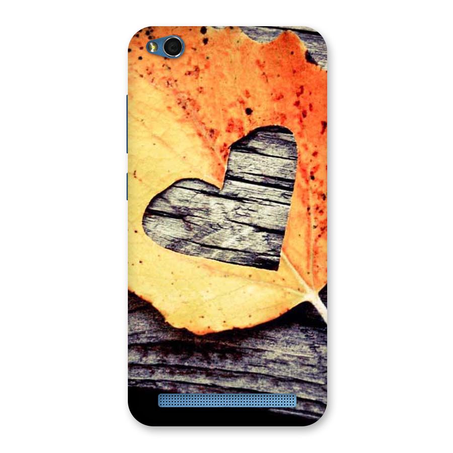 Wood Heart Leaf Back Case for Redmi 5A
