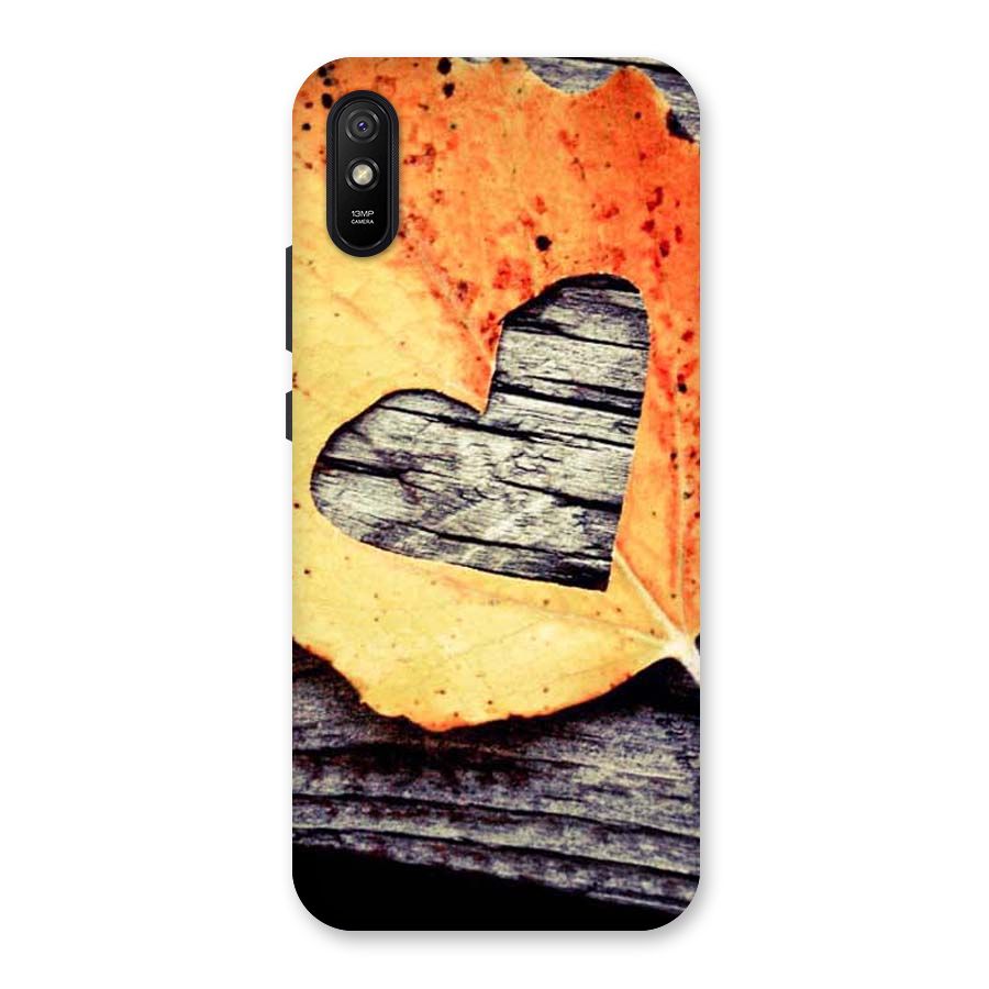 Wood Heart Leaf Back Case for Redmi 9A